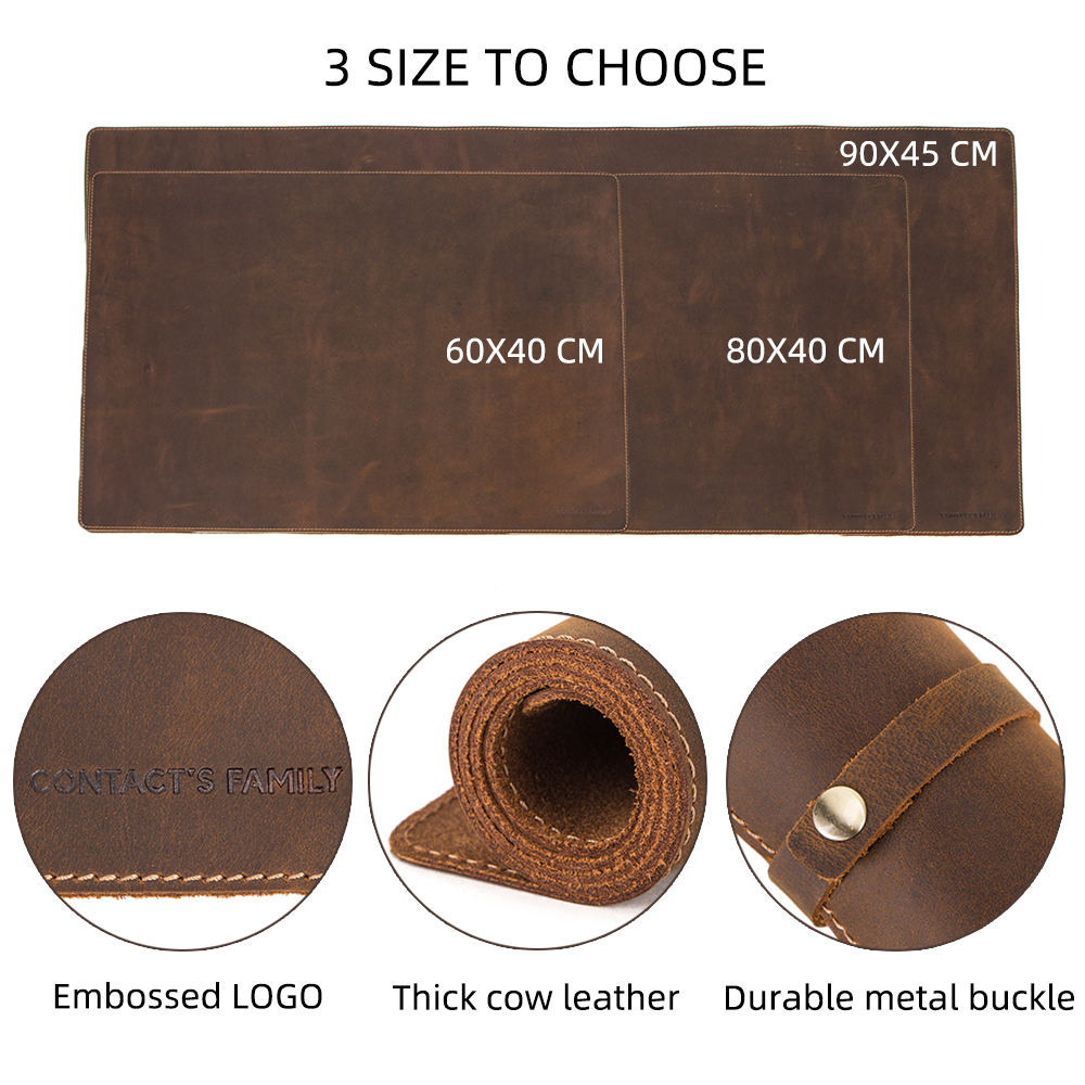 Keyboard Wrist Pad Leather - CONTACT'S FAMILY Genuine Leather Mouse Pad