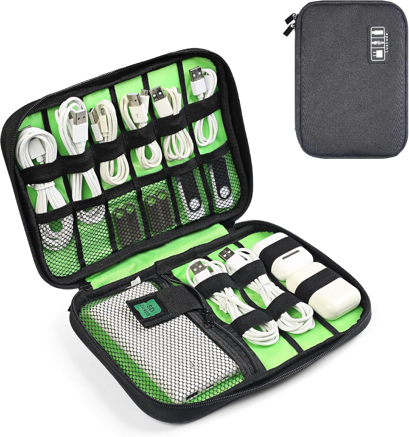 Tech Accessories Storage - Travel Cable Organizer Bag, Flat Cord