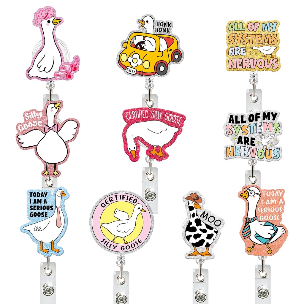 Xray Tech Accessories - Retractable Acrylic ID Badge Reel, Funny