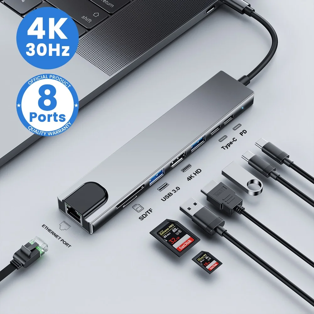 USB C Hub 3/7/8/11in1 7in2 Typ - Usb Hub 7 Port 评论和价格
