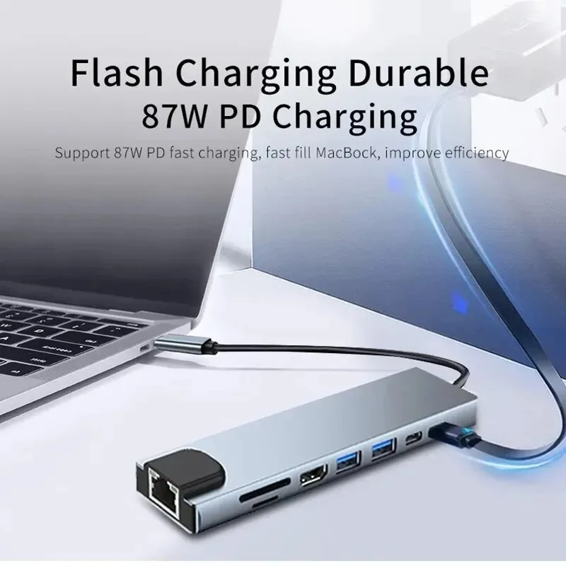 USB C Hub 3/7/8/11in1 7in2 Typ - Usb Hub 7 Port 评论和价格