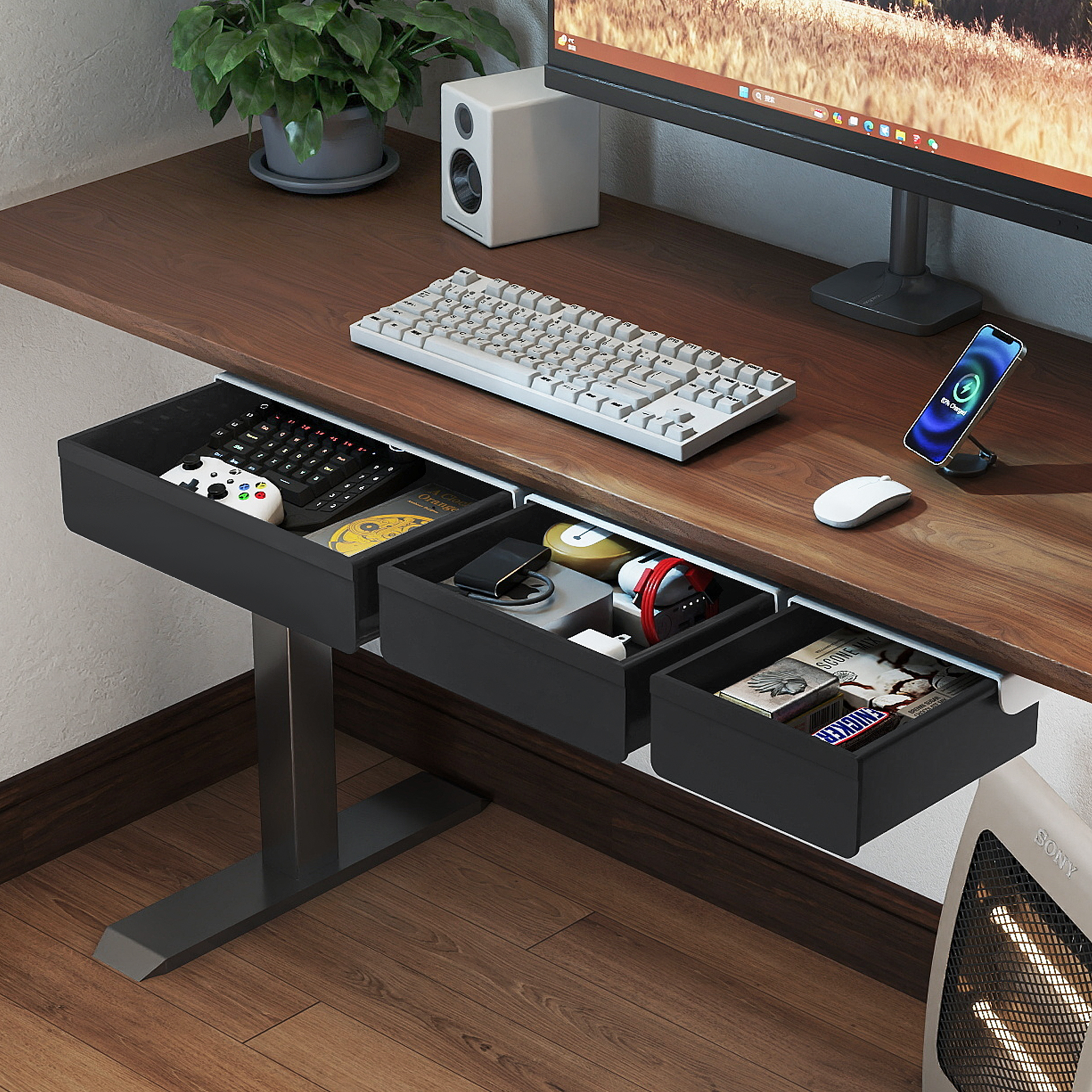 No Drill Multi Size Translucen - Tech Accessories Storage 评论和价格