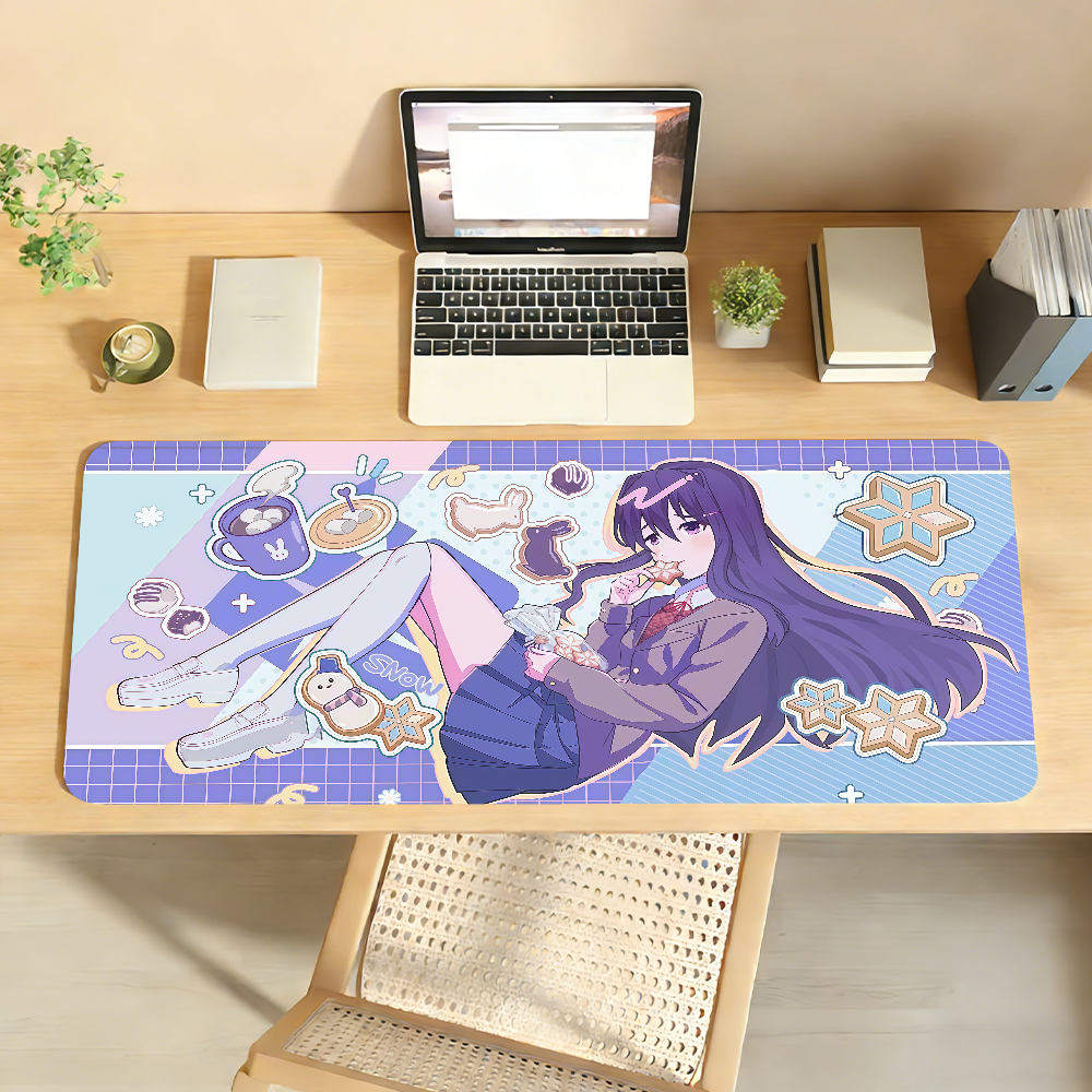 Cartoon Anime D-DDLC Mouse Pad - Keyboard Wrist Pad Leather 评论和价格