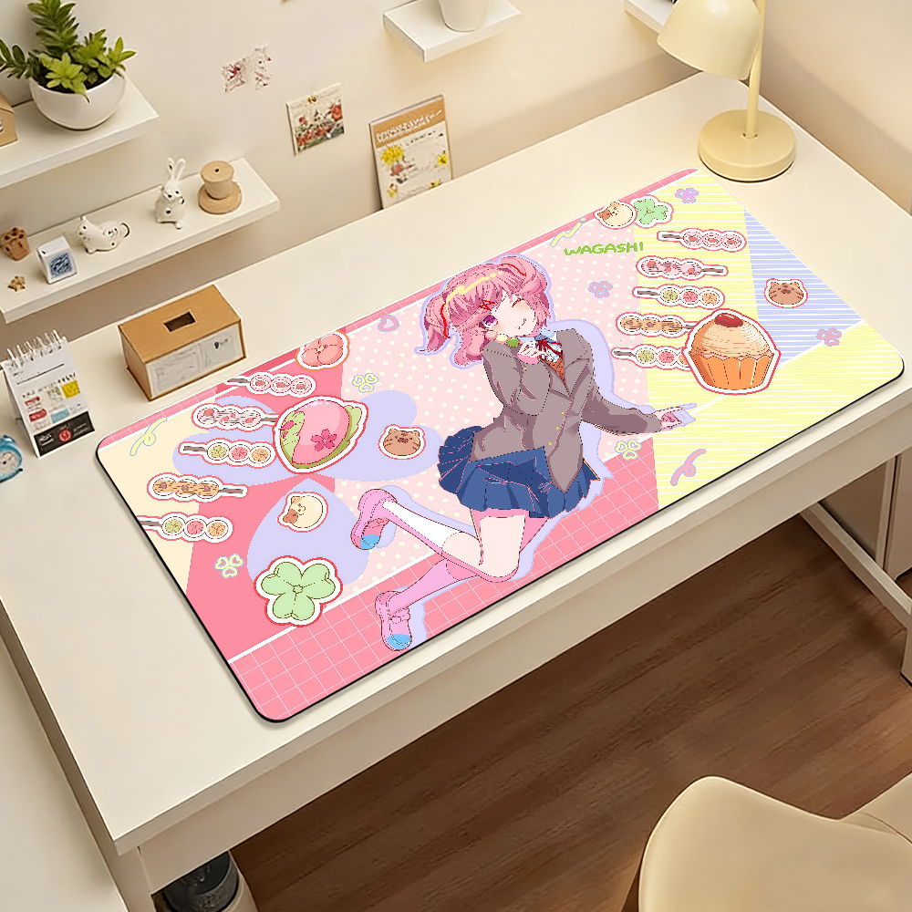 Cartoon Anime D-DDLC Mouse Pad - Keyboard Wrist Pad Leather 评论和价格