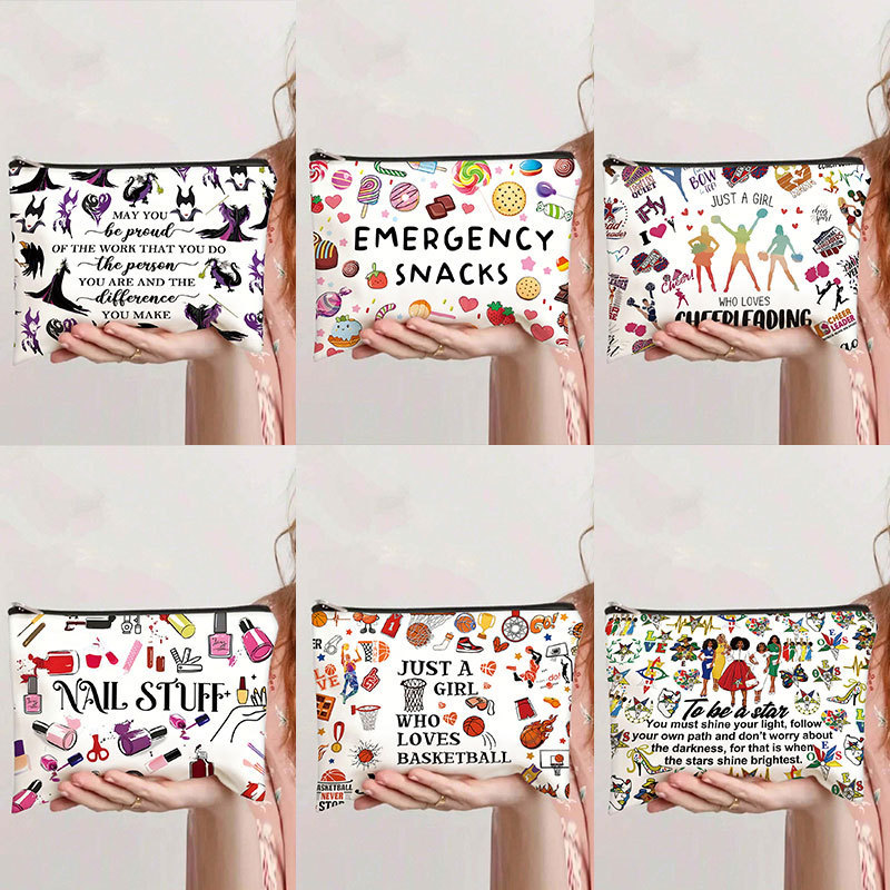 1 PC Women Printed Canvas Make - Tech Accessories Storage 评论和价格