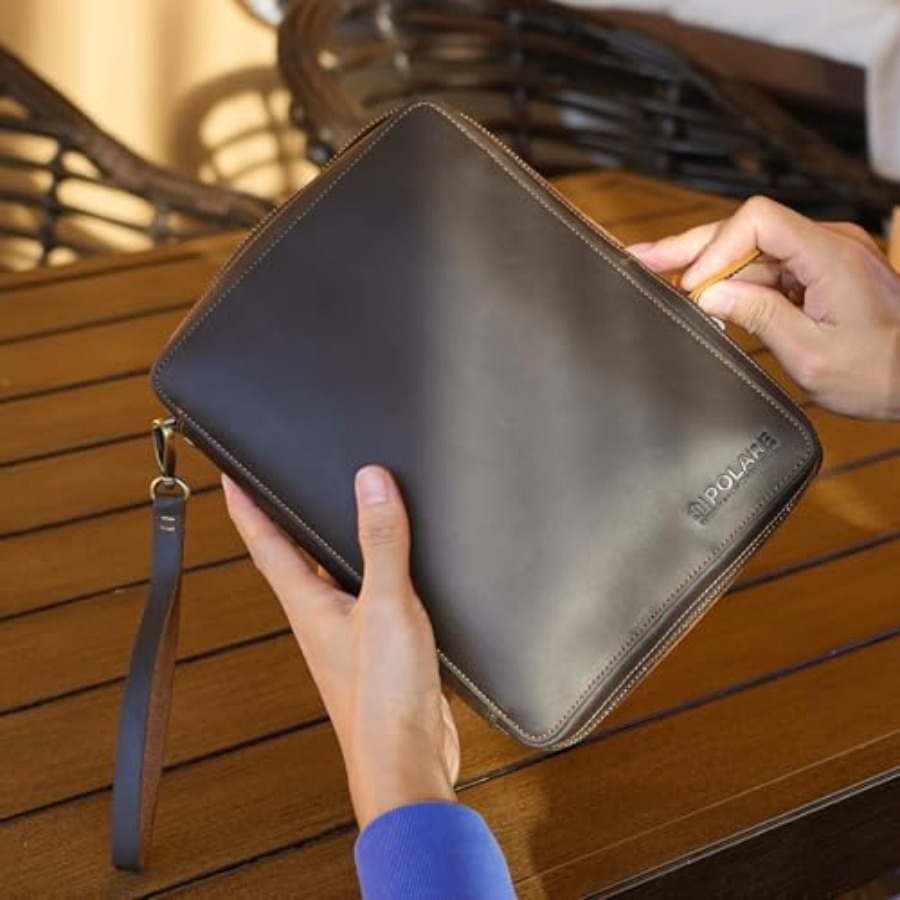 Polare Full Grain Leather Trav - Tech Accessories Storage 评论和价格