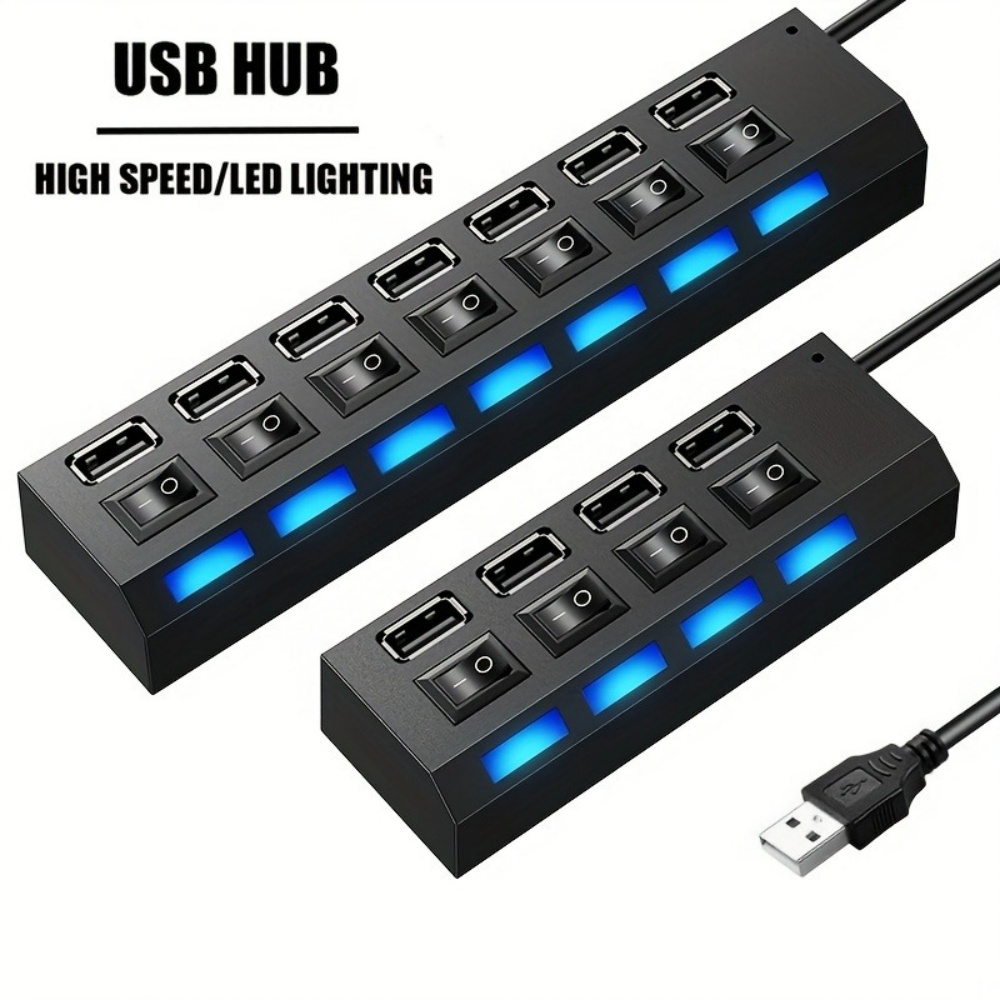 4/7 Port USB 2.0 Hub High Spee - Usb Hub 7 Port 评论和价格