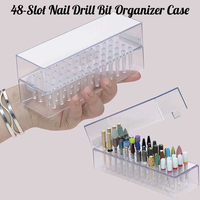 48 Holes Clear Nail Drill Bits - Tech Accessories Box 评论和价格