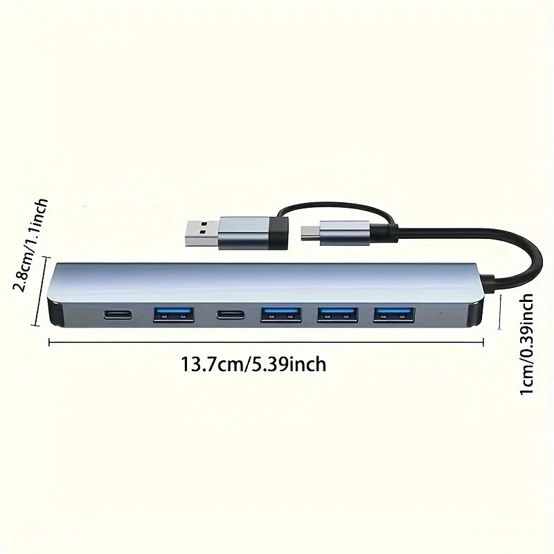 USB 3.0 HUB Type C to 7 Port U - Usb Hub 7 Port 评论和价格
