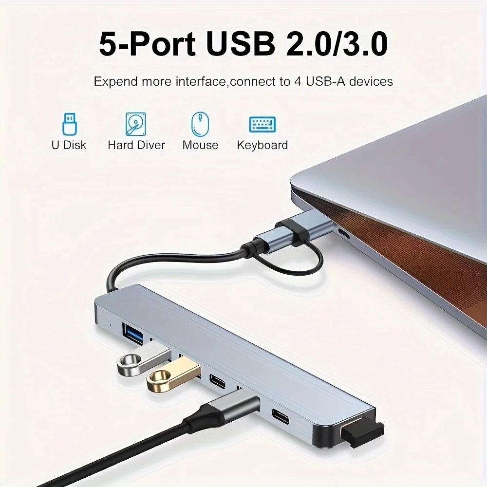 USB 3.0 HUB Type C to 7 Port U - Usb Hub 7 Port 评论和价格
