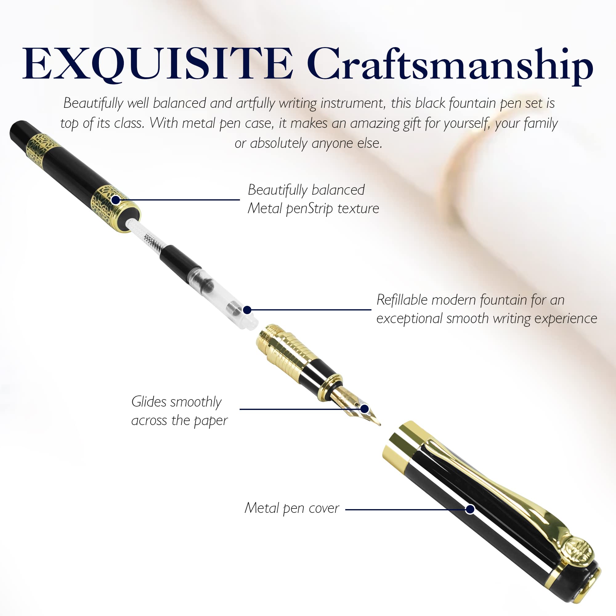 Retro Metal Fountain Pen F Nib - High Tech Office Accessories 评论和价格