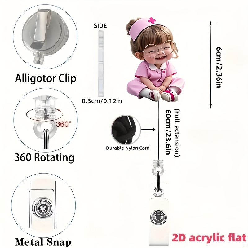 2D Flat, 1pc Cute Nurse Girl w - Xray Tech Accessories 评论和价格