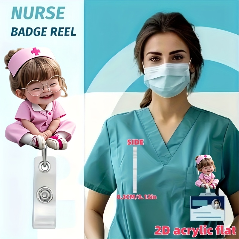 2D Flat, 1pc Cute Nurse Girl w - Xray Tech Accessories 评论和价格