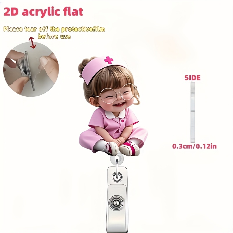 2D Flat, 1pc Cute Nurse Girl w - Xray Tech Accessories 评论和价格