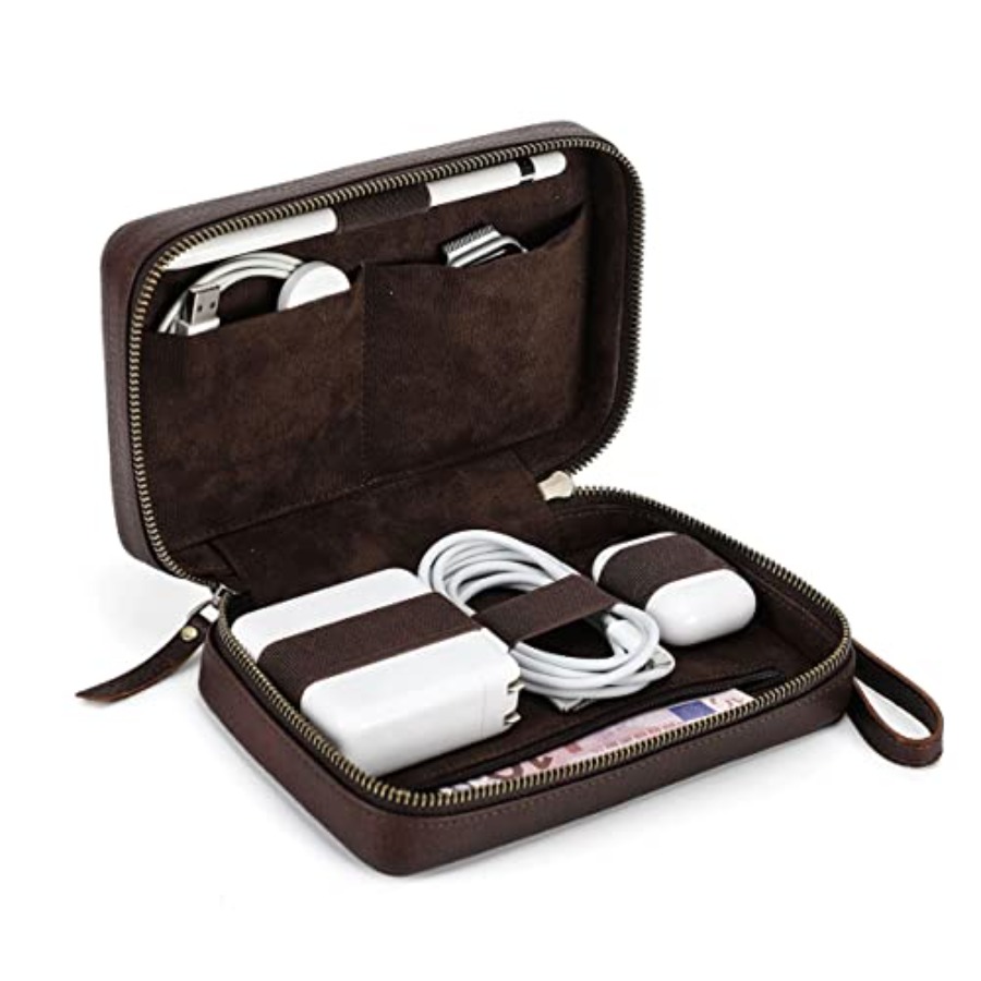 Full Grain Leather Electronic  - Tech Accessories Storage 评论和价格