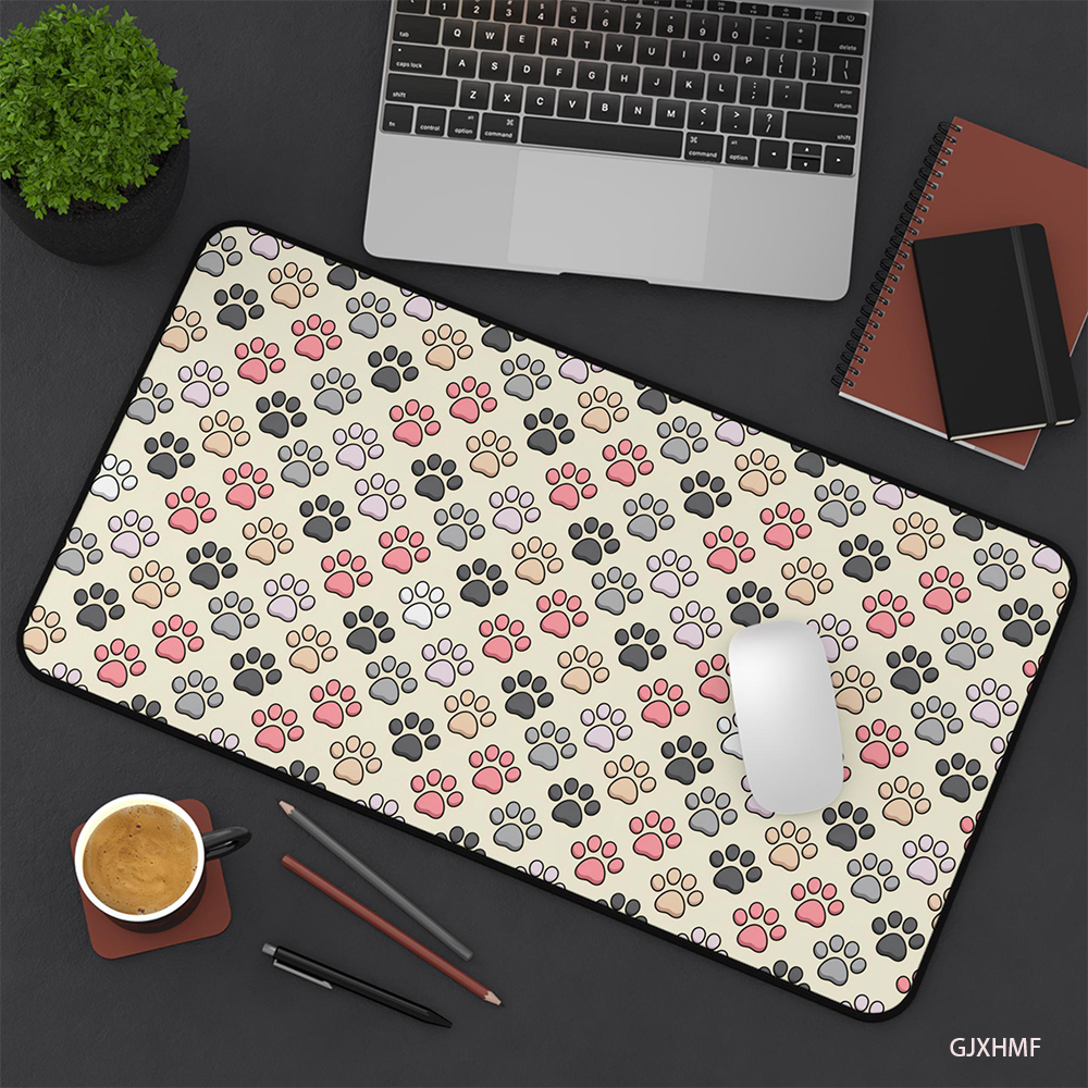 Cute Paw Print Desk Mat Dog Mo - Tech Accessories For Christmas 评论和价格