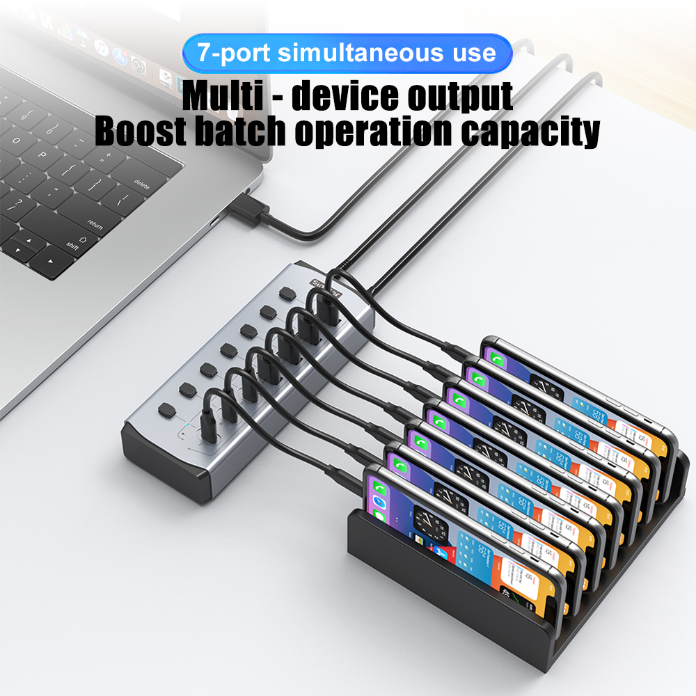 Sipolar USB Hub with BC1.2     - Usb Hub 7 Port 评论和价格