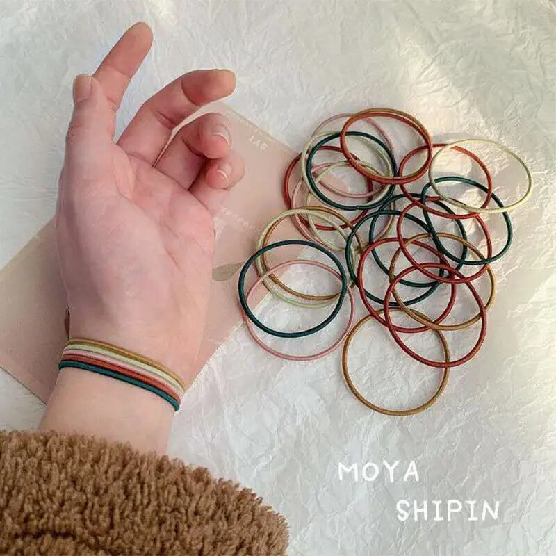 100PCS/Set Hair Ties Elastic R - Tech Accessories For Men 评论和价格