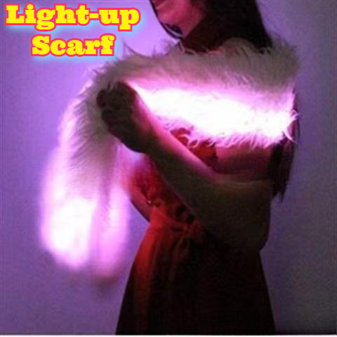 Glow The Dark LED Scarf Fluffy - Tech Accessories For Christmas 评论和价格
