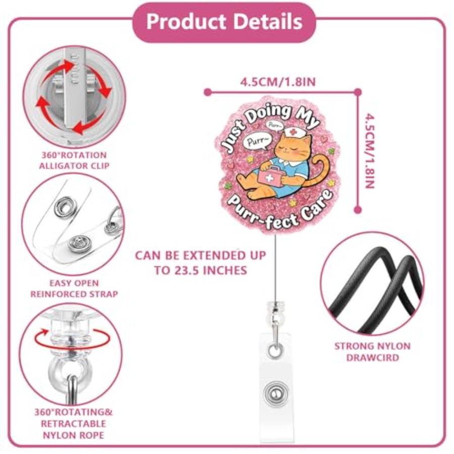 Nurse Badge Reel Retractable,  - Tech Accessories For Students 评论和价格